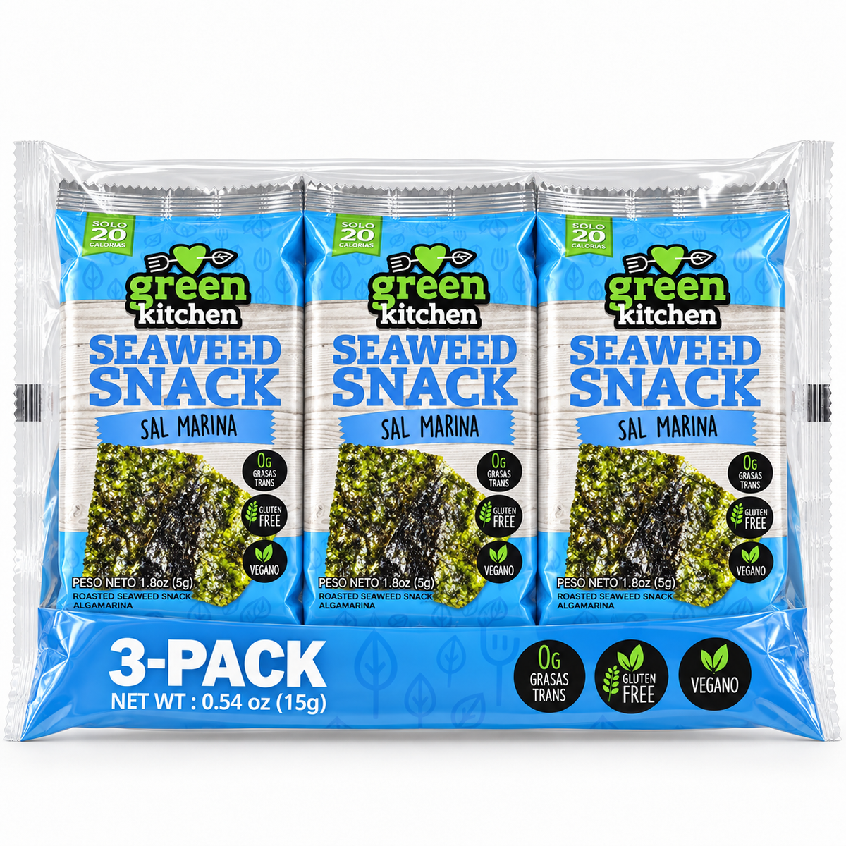 Salted Seaweed (5g x 3 Pack)